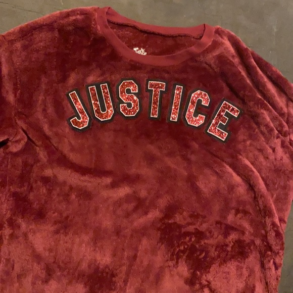 Girls Justice Velour shirt size 18 - Picture 2 of 3